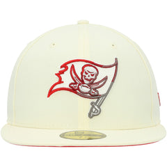 Tampa Bay Buccaneers New Era Chrome Color Dim 59FIFTY Fitted Hat - Cream Hats