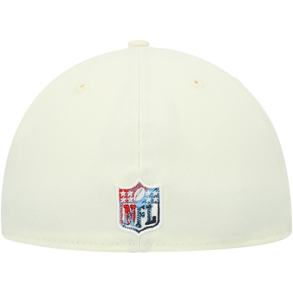 Tennessee Titans New Era Chrome Color Dim 59FIFTY Fitted Hat - Cream Hats