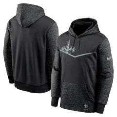 New Orleans Saints RFLCTV Chevron Pullover Hoodie - Black Hoodies