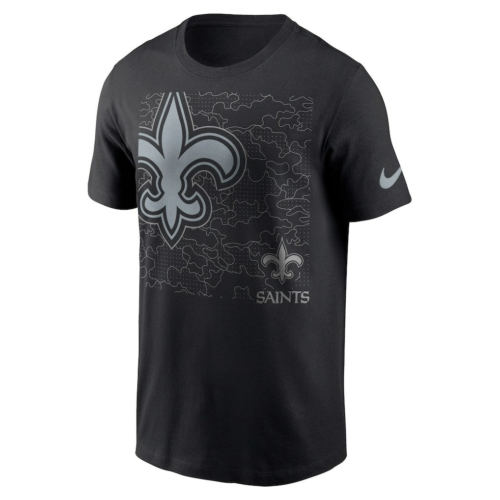New Orleans Saints RFLCTV T-Shirt - Black T-shirts