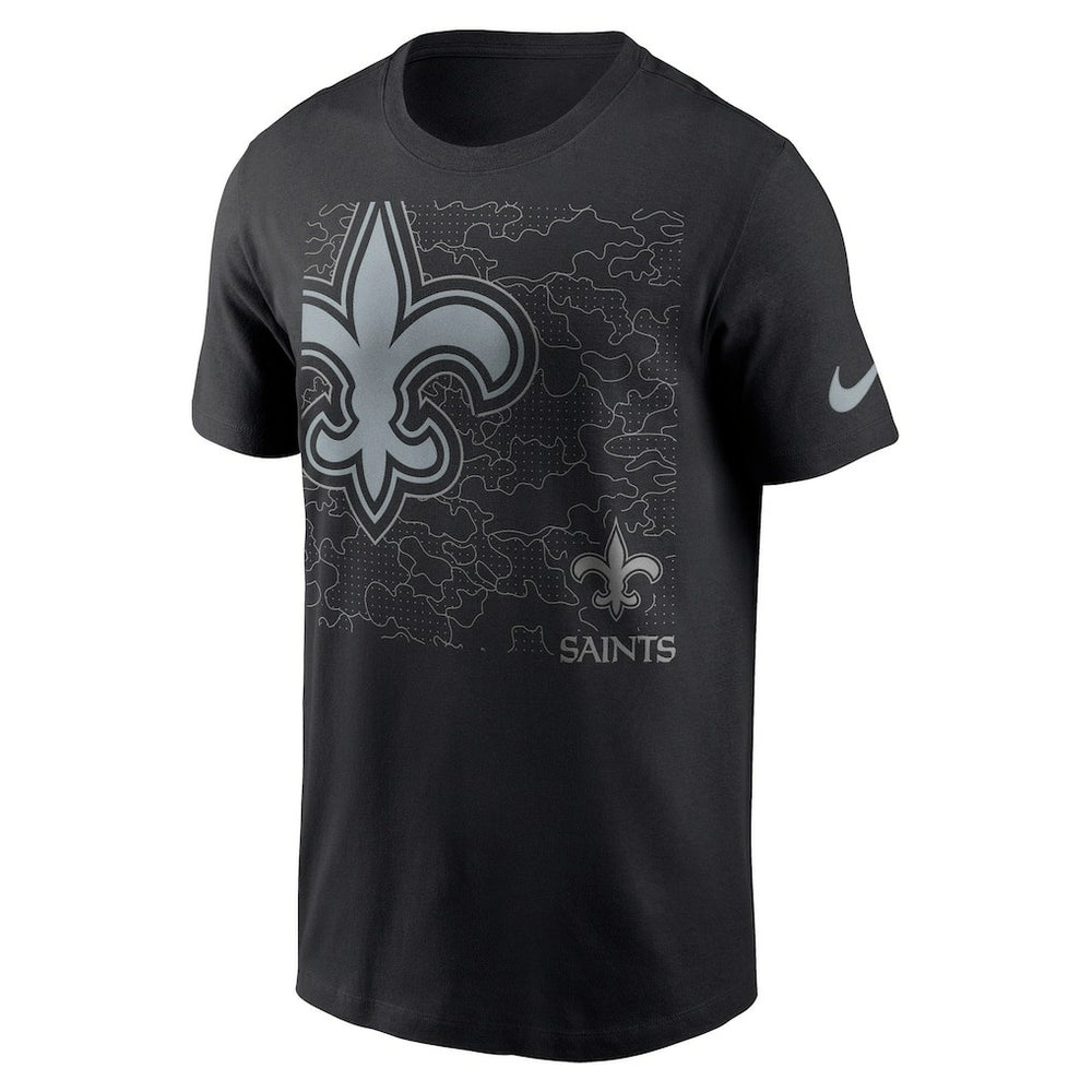 New Orleans Saints RFLCTV T-Shirt - Black T-shirts
