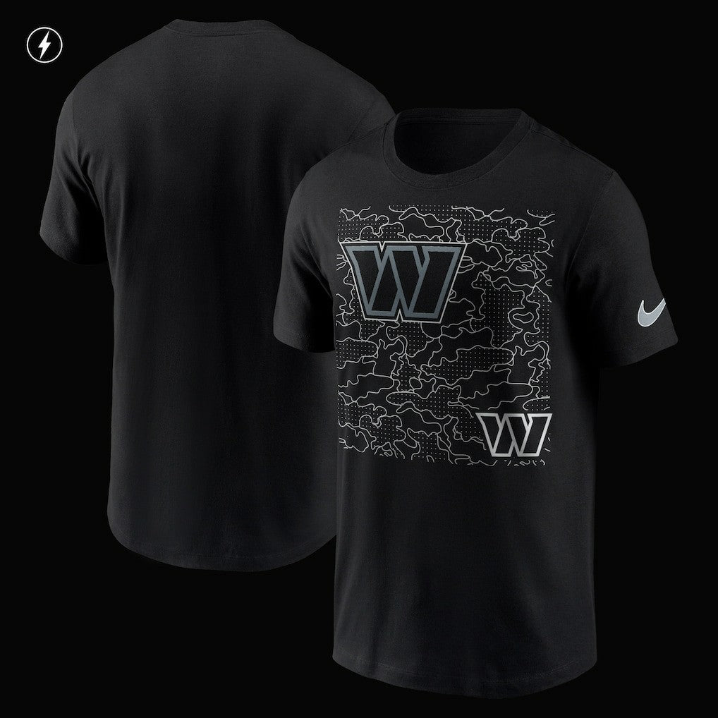 Washington Commanders RFLCTV T-Shirt - Black T-shirts