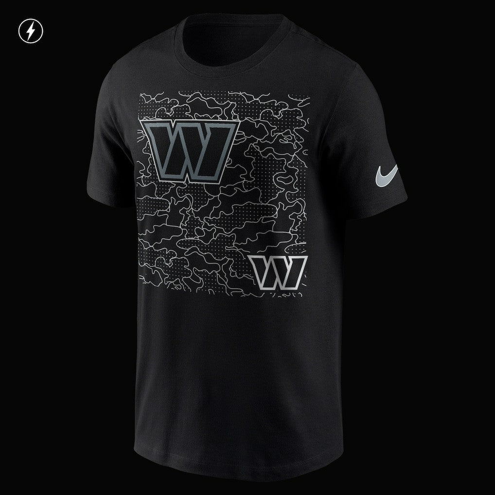 Washington Commanders RFLCTV T-Shirt - Black T-shirts