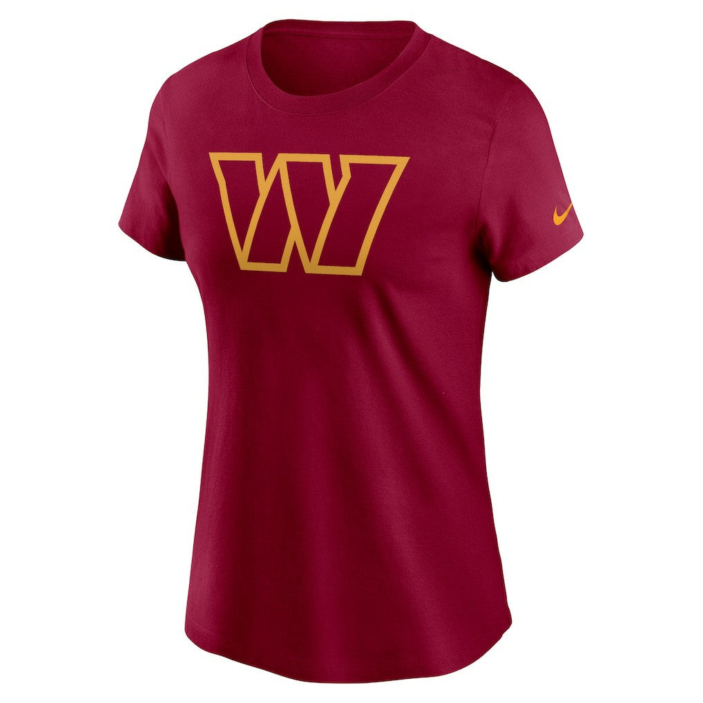 Washington Commanders Women's Logo Cotton Essential T-Shirt - Burgundy T-shirts