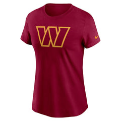 Washington Commanders Women's Logo Cotton Essential T-Shirt - Burgundy T-shirts