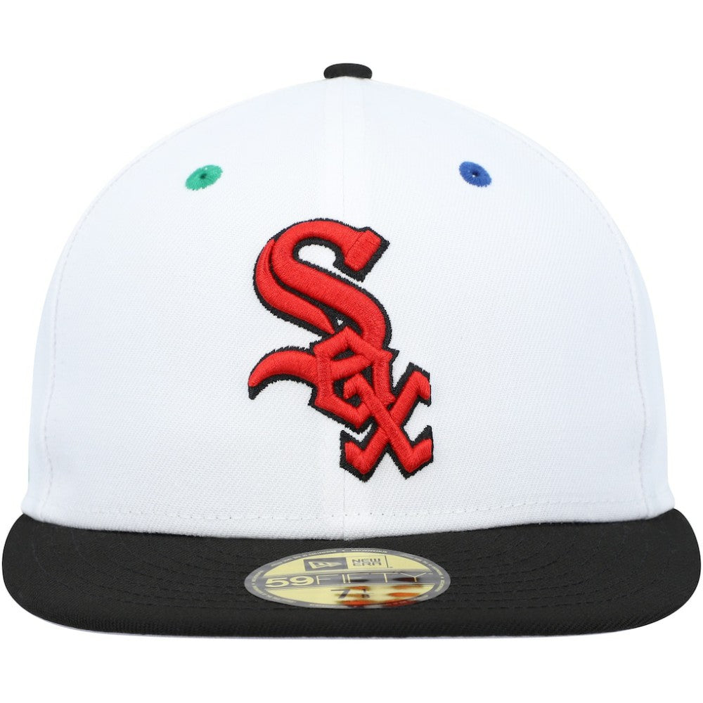 Chicago White Sox New Era 95th Anniversary Primary Eye 59FIFTY Fitted Hat - White/Black Hats