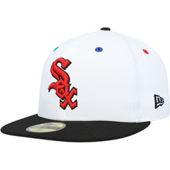 Chicago White Sox New Era 95th Anniversary Primary Eye 59FIFTY Fitted Hat - White/Black Hats
