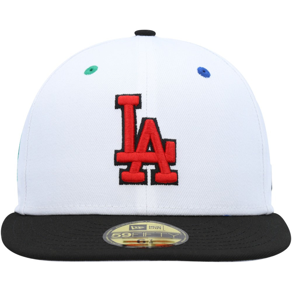 Los Angeles Dodgers New Era 60th Anniversary Primary Eye 59FIFTY Fitted Hat - White/Black Hats