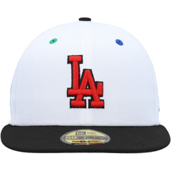 Los Angeles Dodgers New Era 60th Anniversary Primary Eye 59FIFTY Fitted Hat - White/Black Hats