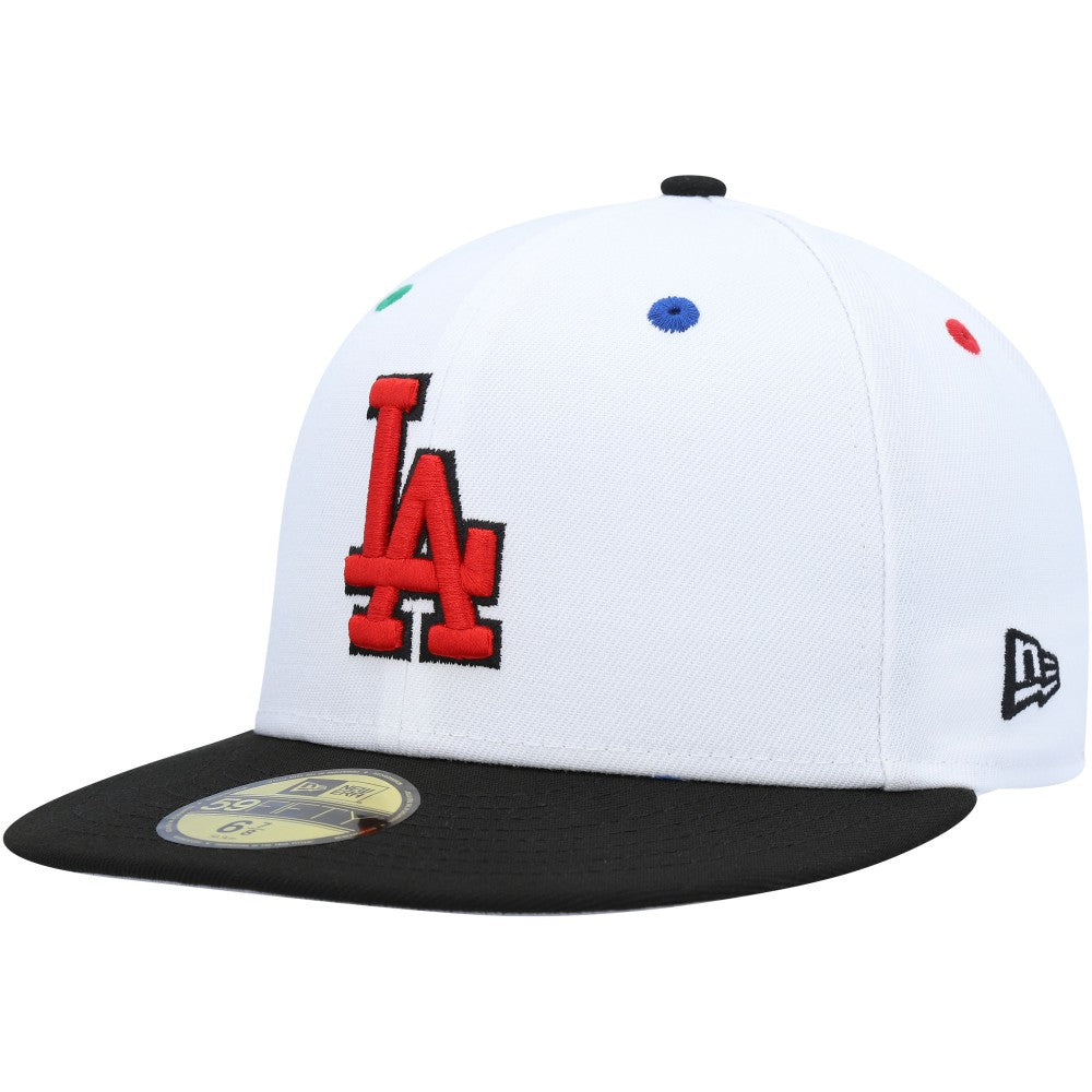 Los Angeles Dodgers New Era 60th Anniversary Primary Eye 59FIFTY Fitted Hat - White/Black Hats