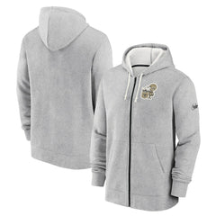 New Orleans Saints Historic Lifestyle Full-Zip Hoodie - Heather Gray Hoodies