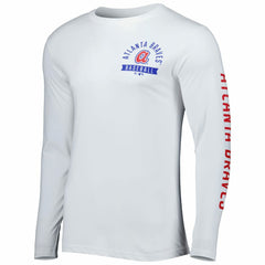 Atlanta Braves Fanatics Pressbox Long Sleeve T-Shirt - White T-shirts