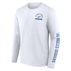 Los Angeles Dodgers Fanatics Pressbox Long Sleeve T-Shirt - White T-shirts