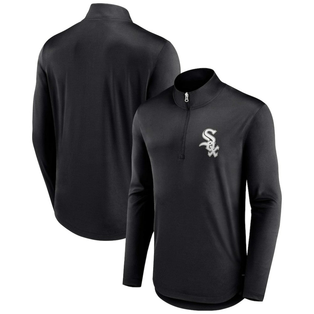 Chicago White Sox Fanatics Tough Minded Lightweight Quarter-Zip Pullover - Black Pullover