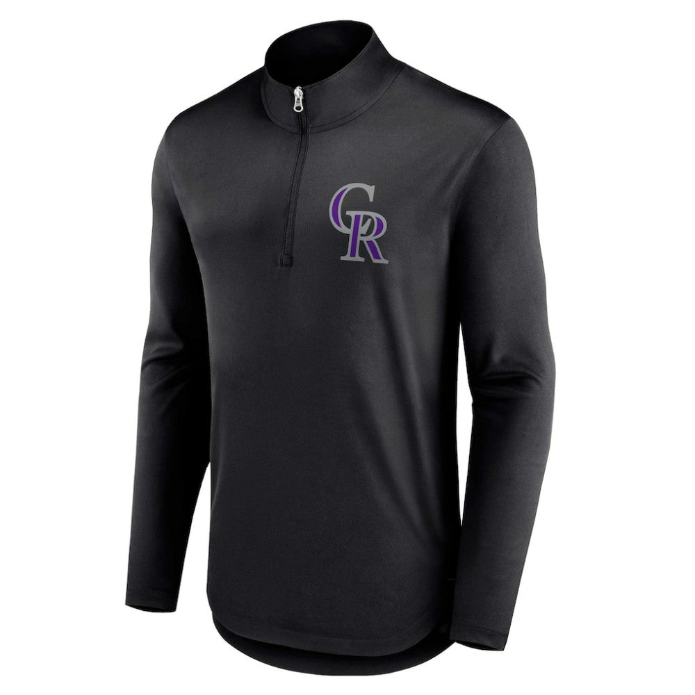 Colorado Rockies Fanatics Tough Minded Lightweight Quarter-Zip Pullover - Black Pullover