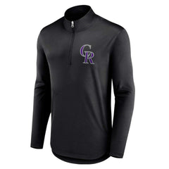 Colorado Rockies Fanatics Tough Minded Lightweight Quarter-Zip Pullover - Black Pullover