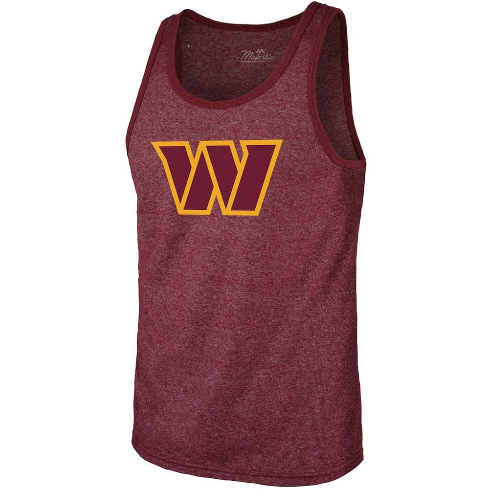 Terry McLaurin Washington Commanders Majestic Threads Player Name & Number Tank Top - Heathered Burgundy Tops