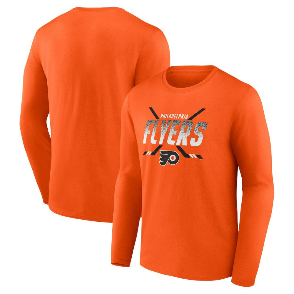 Philadelphia Flyers Fanatics Covert Long Sleeve T-Shirt - Orange | US 4641721