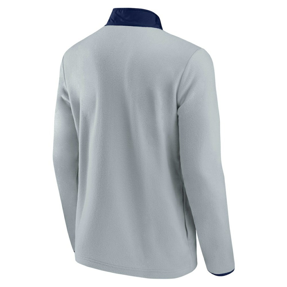 Seattle Kraken Fanatics Hockey Polar Fleece Quarter-Snap Jacket - Gray/Navy | US 4641757