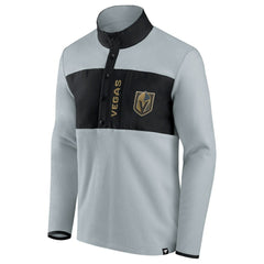 Vegas Golden Knights Fanatics Hockey Polar Fleece Quarter-Snap Jacket - Gray/Black | US 4641778