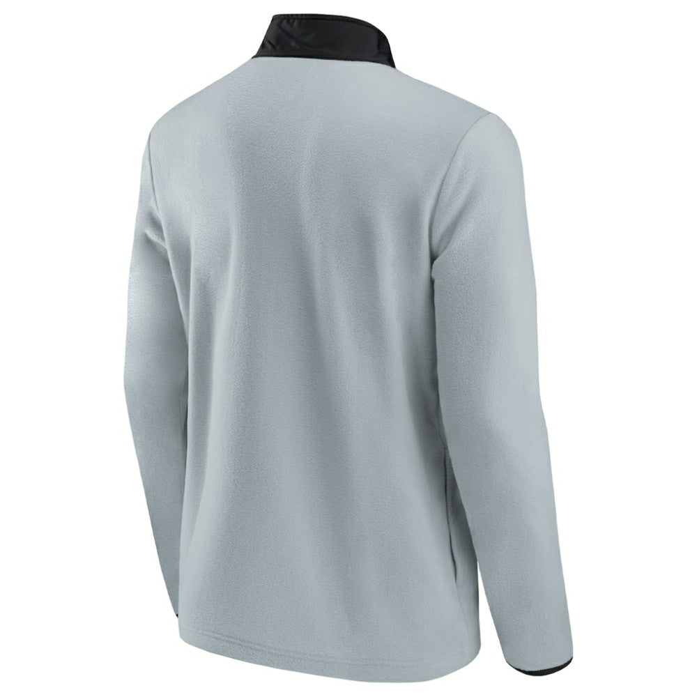 Philadelphia Flyers Fanatics Hockey Polar Fleece Quarter-Snap Jacket - Gray/Black | US 4641779