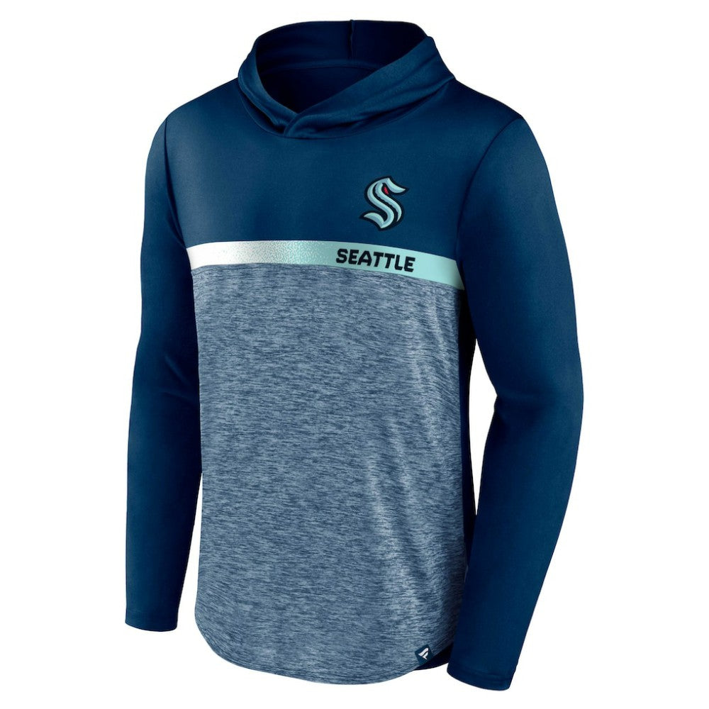 Seattle Kraken Fanatics Podium Defender Pullover Hoodie - Deep Sea Blue | US 4641815