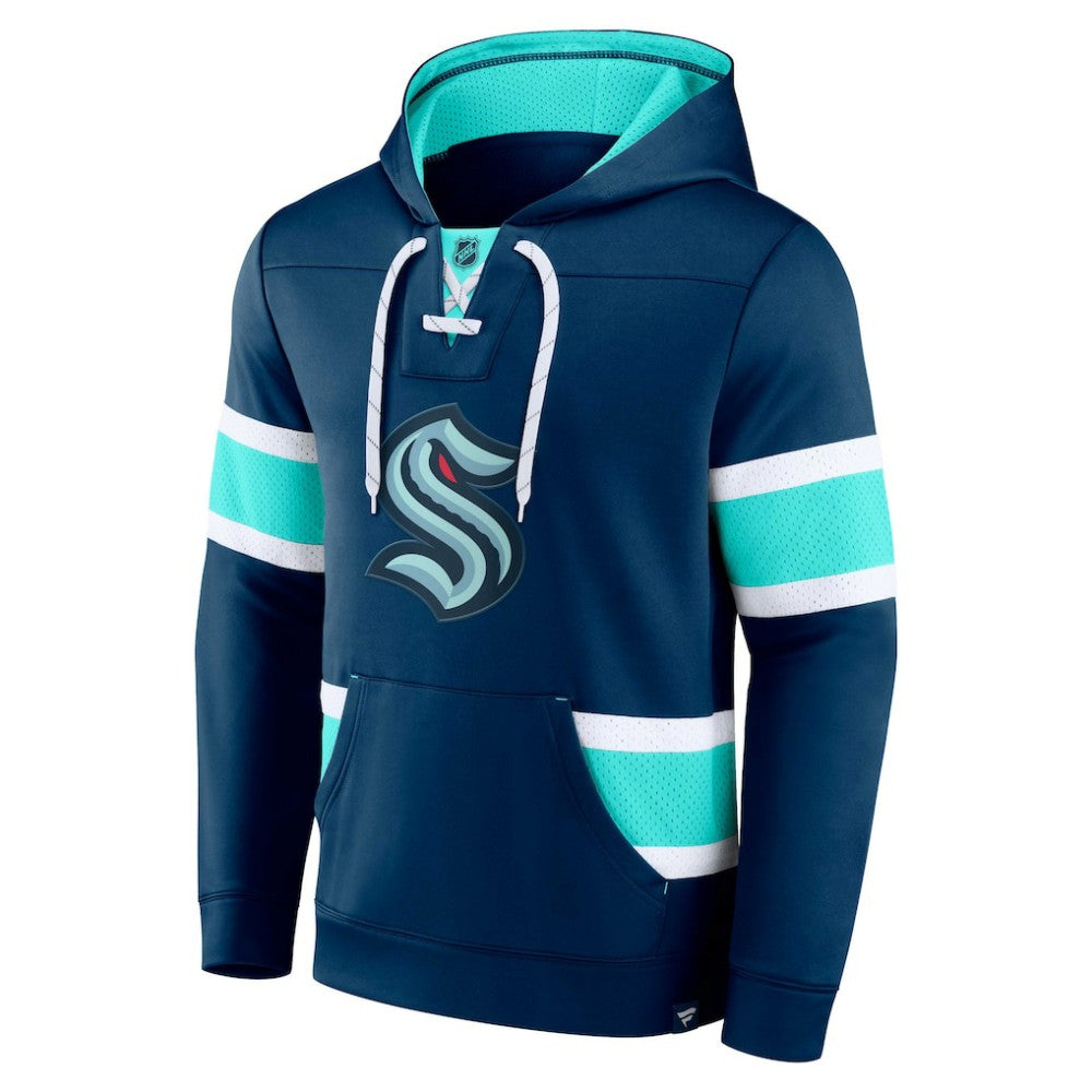 Seattle Kraken Fanatics Powerplay Warrior Pullover Hoodie - Deep Sea Blue | US 4641846