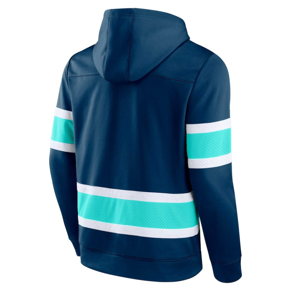 Seattle Kraken Fanatics Powerplay Warrior Pullover Hoodie - Deep Sea Blue | US 4641846