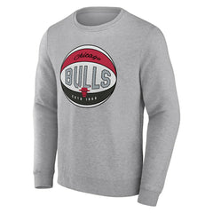 Chicago Bulls True Classics Vint Pullover Sweatshirt Heathered Gray - Fanatics