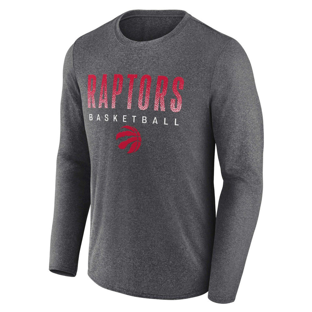 Toronto Raptors Where Legends Play Iconic Practice Long Sleeve T-Shirt Heathered Charcoal - Fanatics