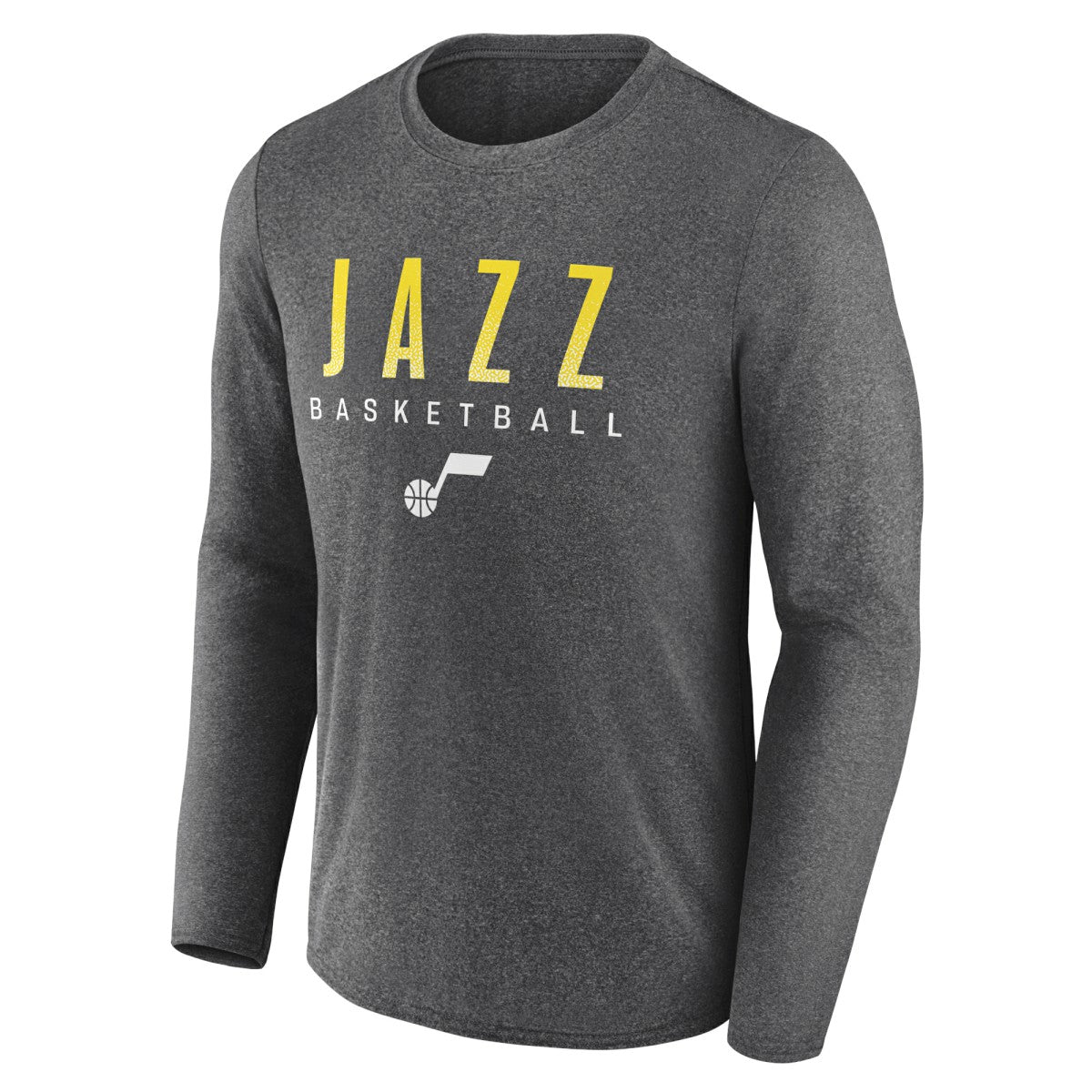Utah Jazz Where Legends Play Iconic Practice Long Sleeve T-Shirt Heather Charcoal - Fanatics