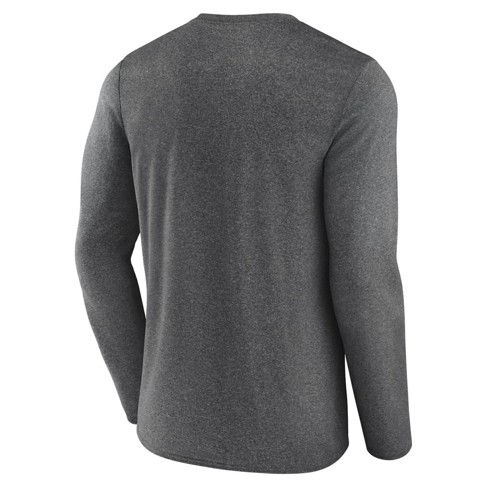 Utah Jazz Where Legends Play Iconic Practice Long Sleeve T-Shirt Heather Charcoal - Fanatics