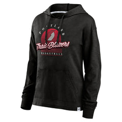 Portland Trail Blazers Women's Full Steam Slub Hoodie T-Shirt Black - Fanatics