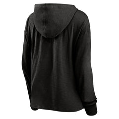 Portland Trail Blazers Women's Full Steam Slub Hoodie T-Shirt Black - Fanatics