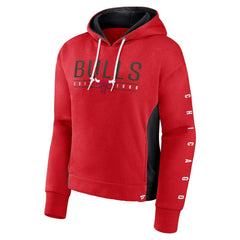 Chicago Bulls Women's Iconic Halftime Colorblock Pullover Hoodie Red - Fanatics