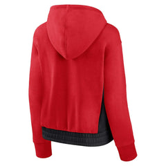 Chicago Bulls Women's Iconic Halftime Colorblock Pullover Hoodie Red - Fanatics