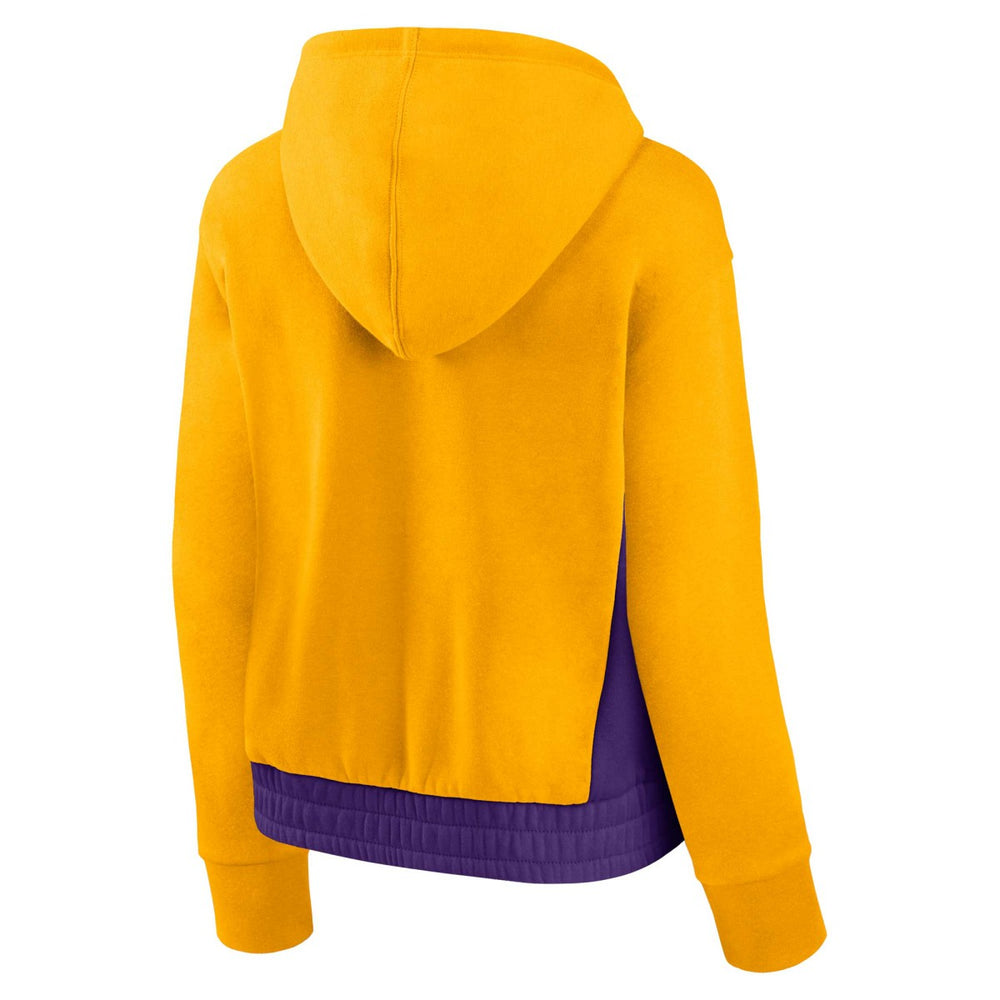 Los Angeles Lakers Women's Iconic Halftime Colorblock Pullover Hoodie Gold - Fanatics outlet