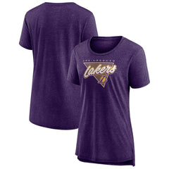 Los Angeles Lakers Women's True Classics Tri-Blend T-Shirt Heathered Purple - Fanatics