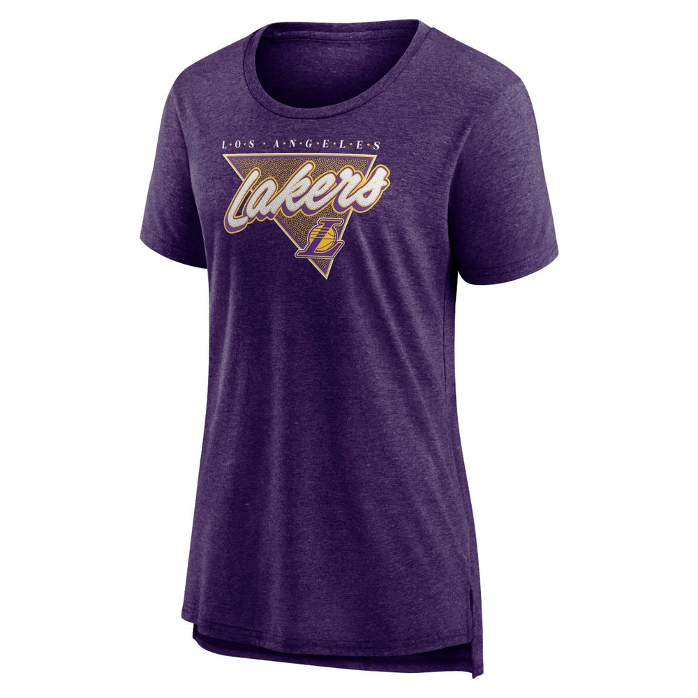 Los Angeles Lakers Women's True Classics Tri-Blend T-Shirt Heathered Purple - Fanatics