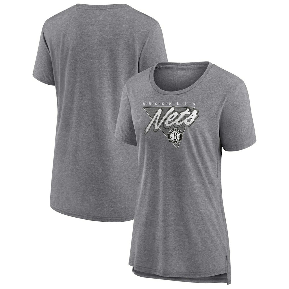 Brooklyn Nets Women's True Classics Tri-Blend T-Shirt Heathered Gray - Fanatics