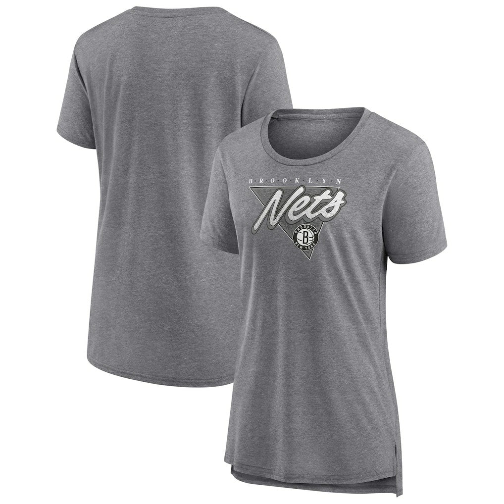 Brooklyn Nets Women's True Classics Tri-Blend T-Shirt Heathered Gray - Fanatics