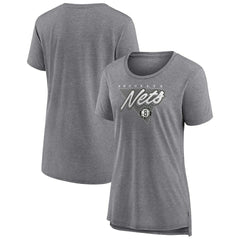 Brooklyn Nets Women's True Classics Tri-Blend T-Shirt Heathered Gray - Fanatics