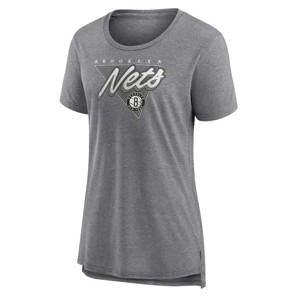 Brooklyn Nets Women's True Classics Tri-Blend T-Shirt Heathered Gray - Fanatics