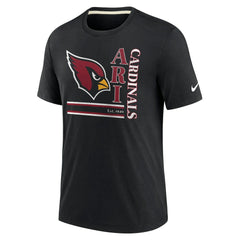 Arizona Cardinals Wordmark Logo Tri-Blend T-Shirt - Black T-shirts