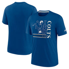 Indianapolis Colts Wordmark Logo Tri-Blend T-Shirt - Royal T-shirts