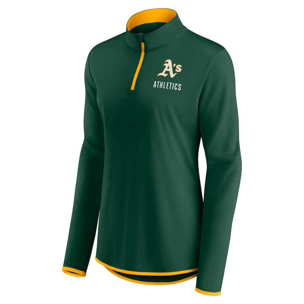 Athletics Fanatics Women's Worth The Drive Quarter-Zip Jacket - Green Jackets
