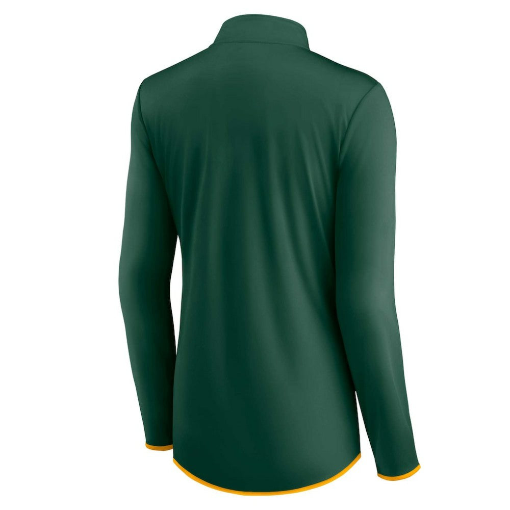 Athletics Fanatics Women's Worth The Drive Quarter-Zip Jacket - Green Jackets