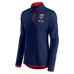 Minnesota Twins Fanatics Women's Worth The Drive Quarter-Zip Jacket - Navy Jackets