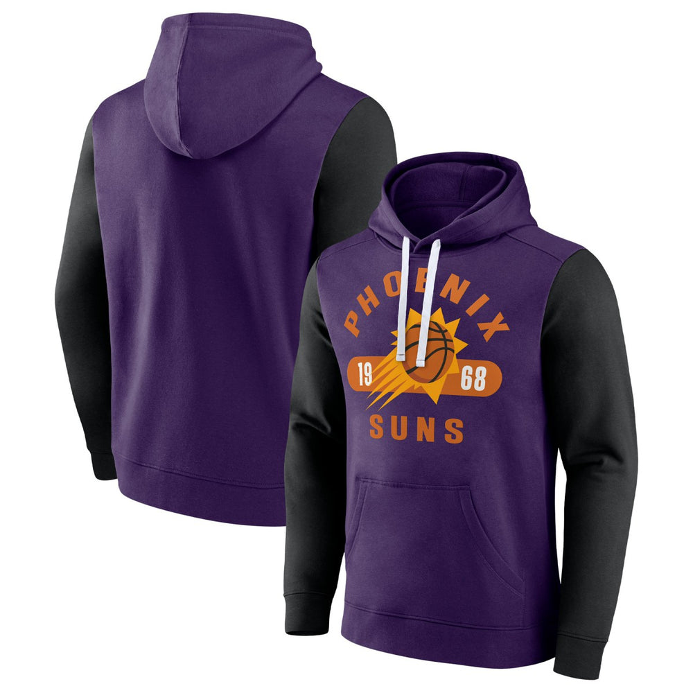 Phoenix Suns Attack Colorblock Pullover Hoodie Purple/Black - Fanatics