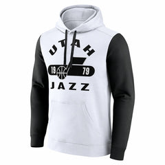 Utah Jazz Attack Colorblock Pullover Hoodie White/Black - Fanatics outlet